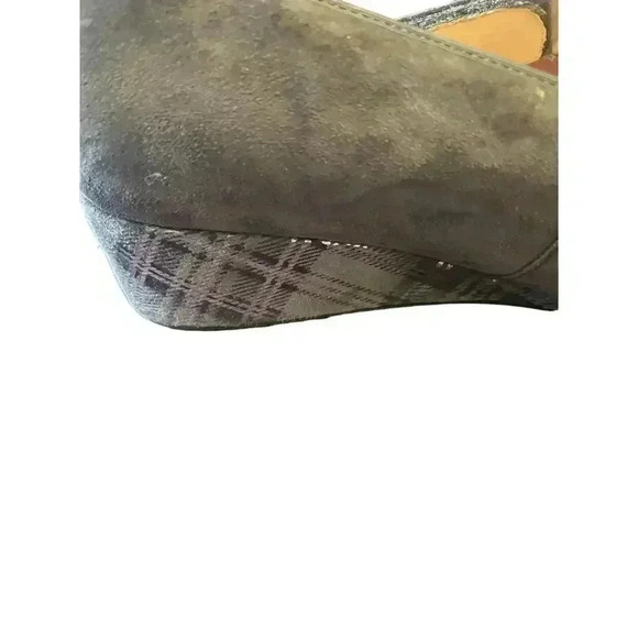HASSIA Premium Comfort Wedge Heel Suede Shoes Dark Gray Size 8 - Picture 2 of 6